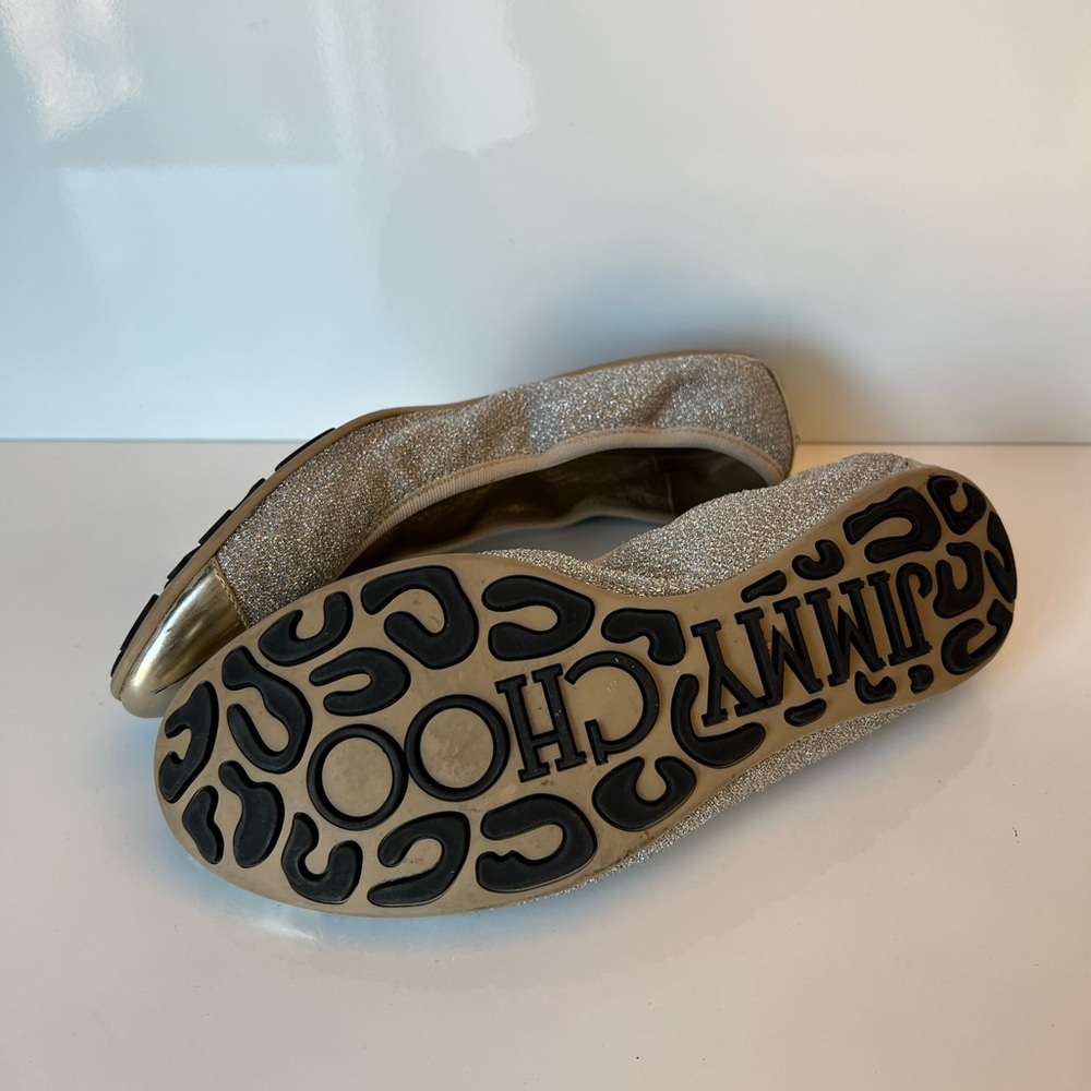 Jimmy Choo Gold Flats